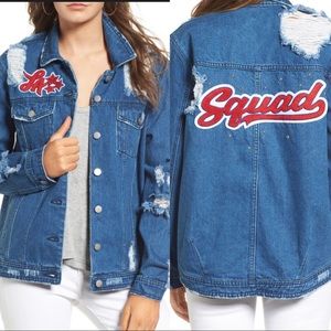 LA SQUAD ripped jacket